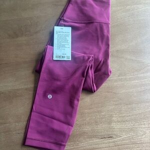Lululemon wonder train crop 23 maroon purple pants.